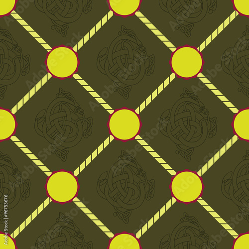 Seamless background with Celtic art and ethnic ornaments for your design