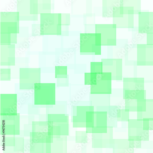 Abstract Green Squares Background
