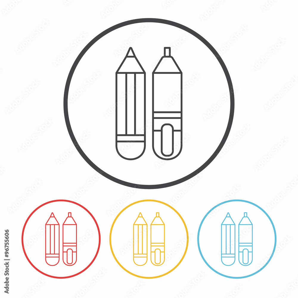 pen pencil line icon pen pencil line icon