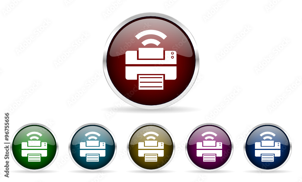 printer vector icons set printer vector icons set