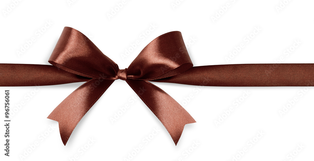 Brown satin bow Brown satin bow