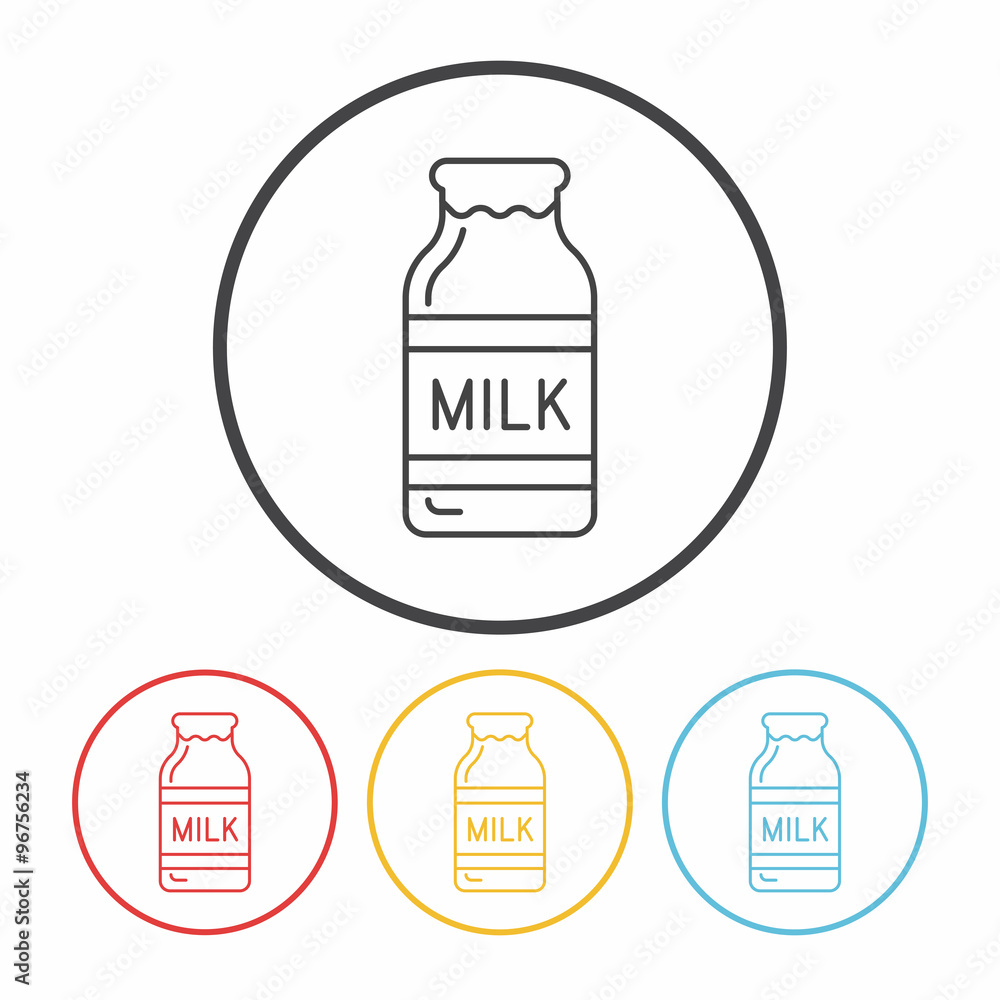 milk line icon milk line icon