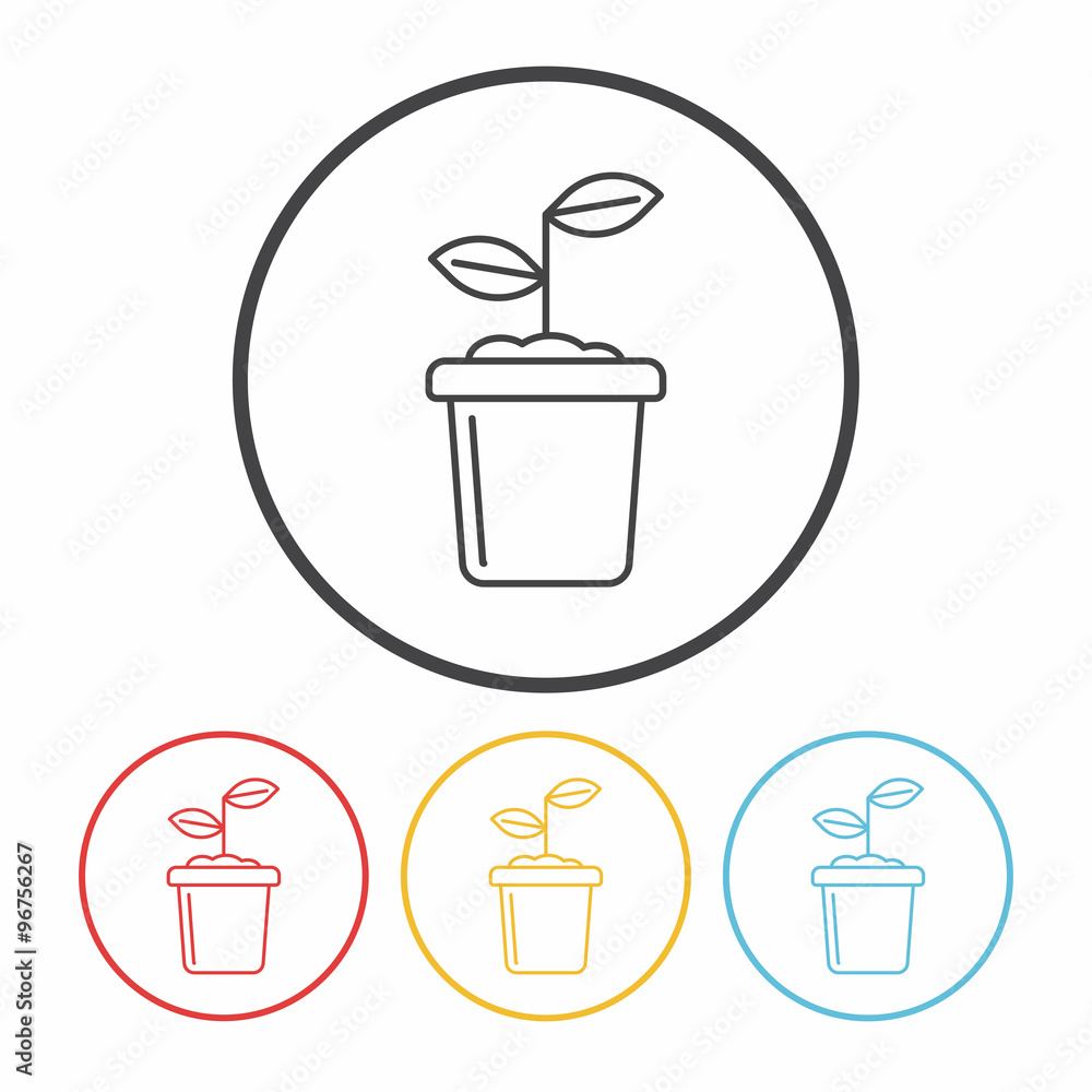 seed line icon seed line icon