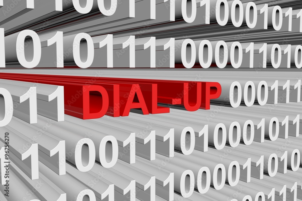 service dial-up are presented in the form of binary code