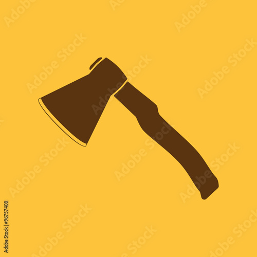 The ax icon. Axe symbol. Flat