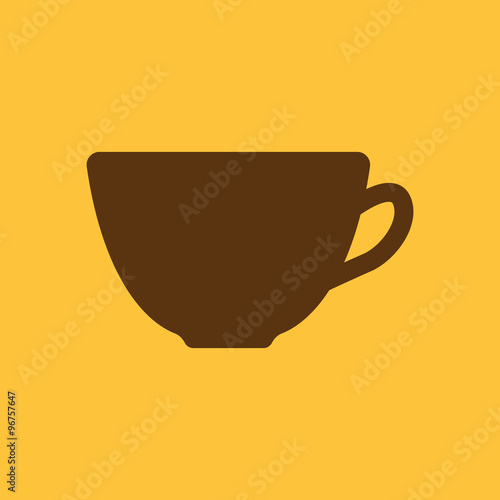 The cup icon. Tea symbol. Flat