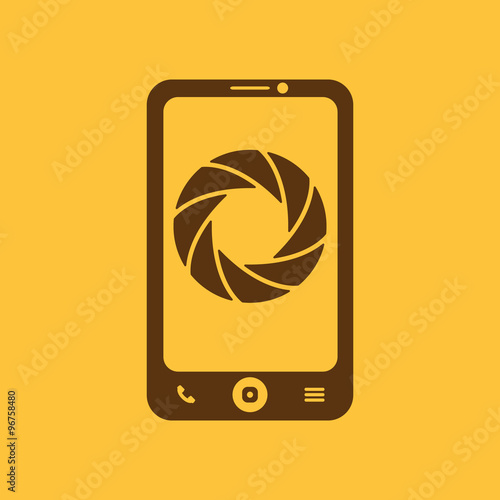 The selfie icon. Foto symbol. Flat