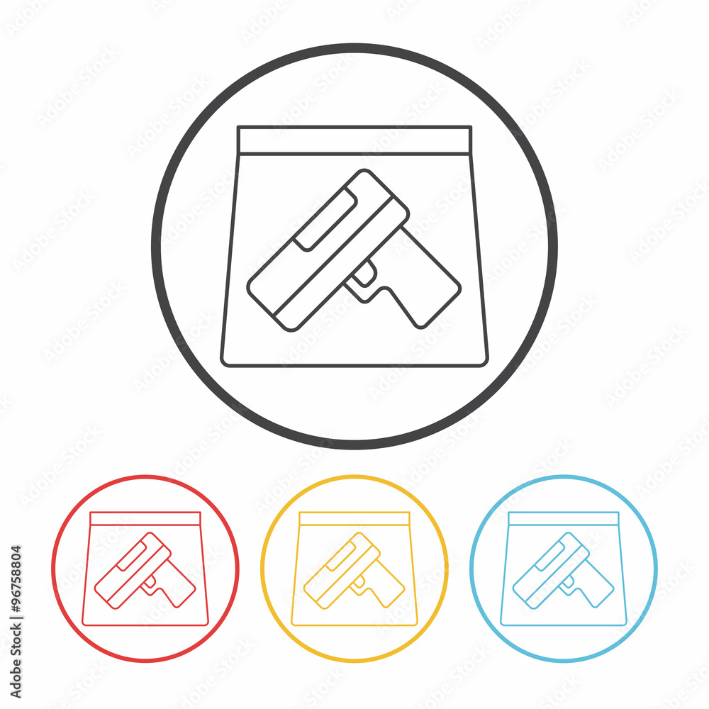 gun line icon gun line icon