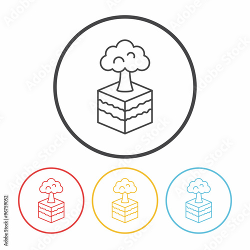 Geological line icon