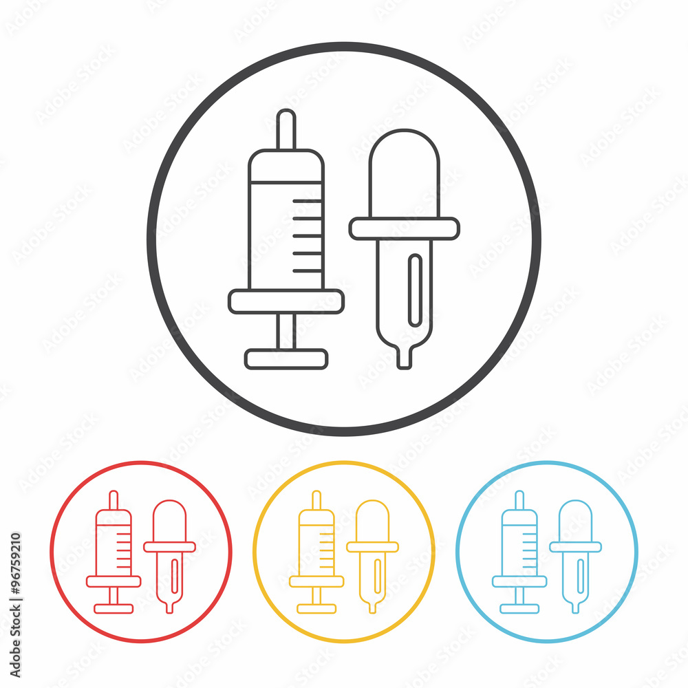 Beaker line icon Beaker line icon