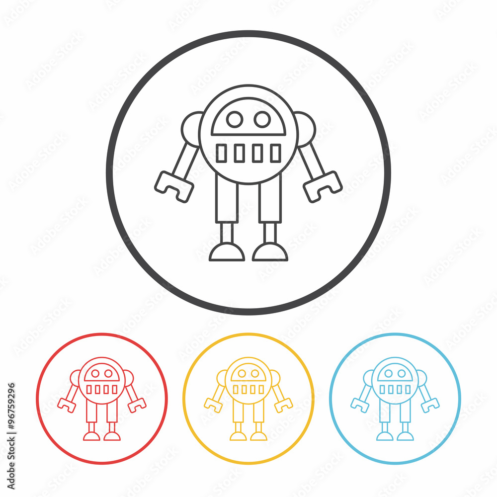 robot line icon robot line icon