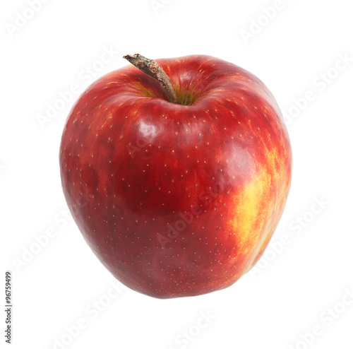red apple on a white background.Isolated.