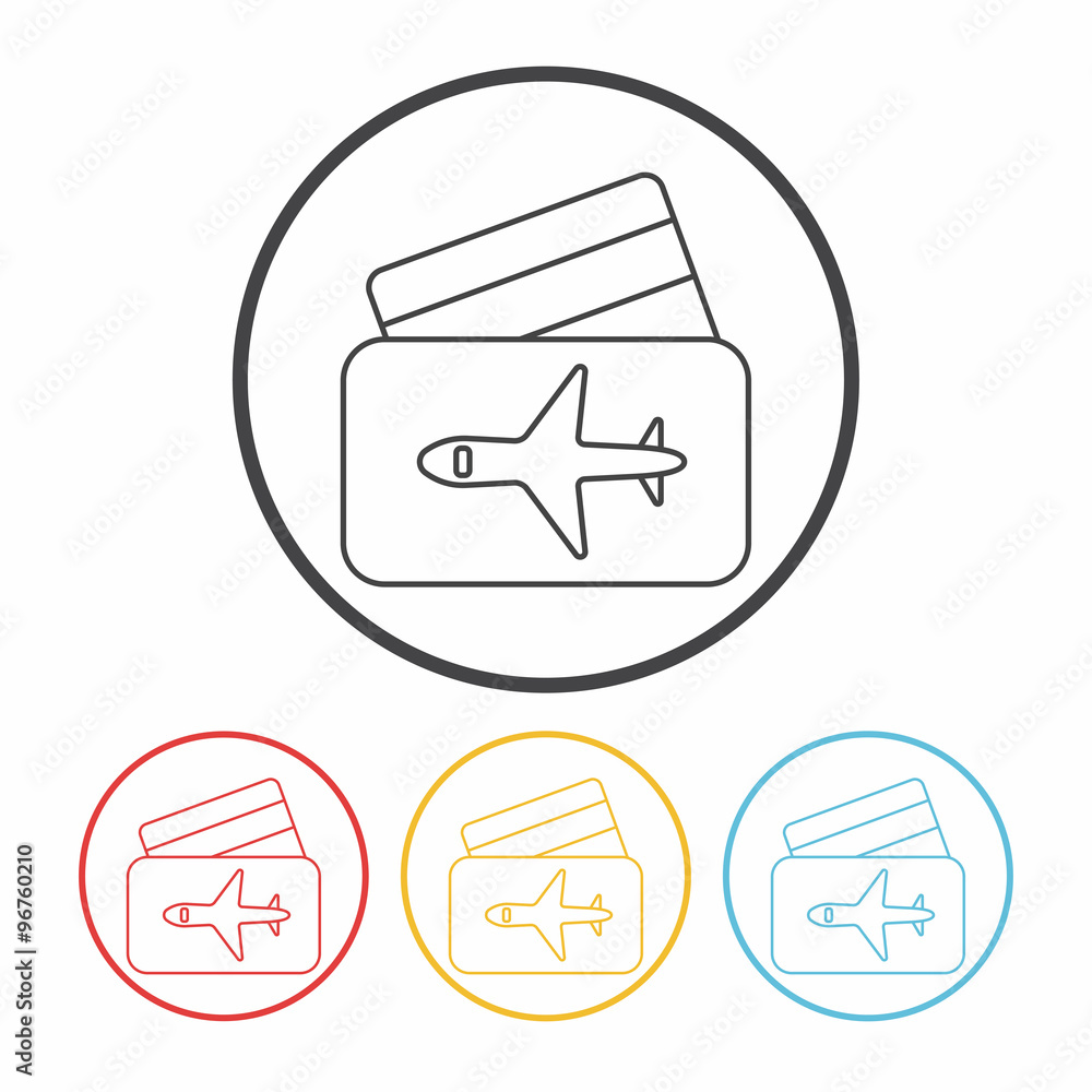 airplane ticket line icon airplane ticket line icon