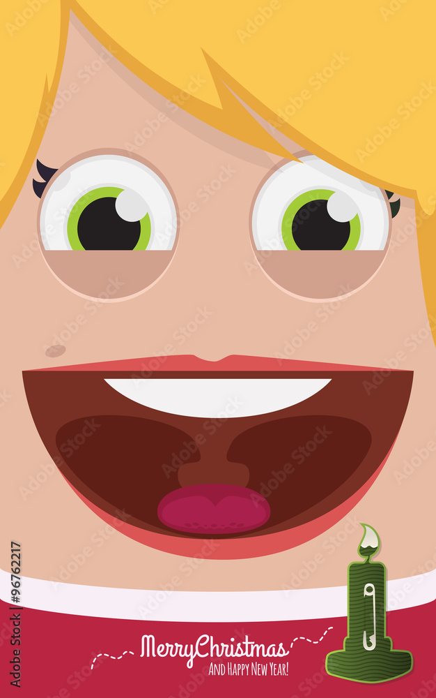 Christmas people vector illustration