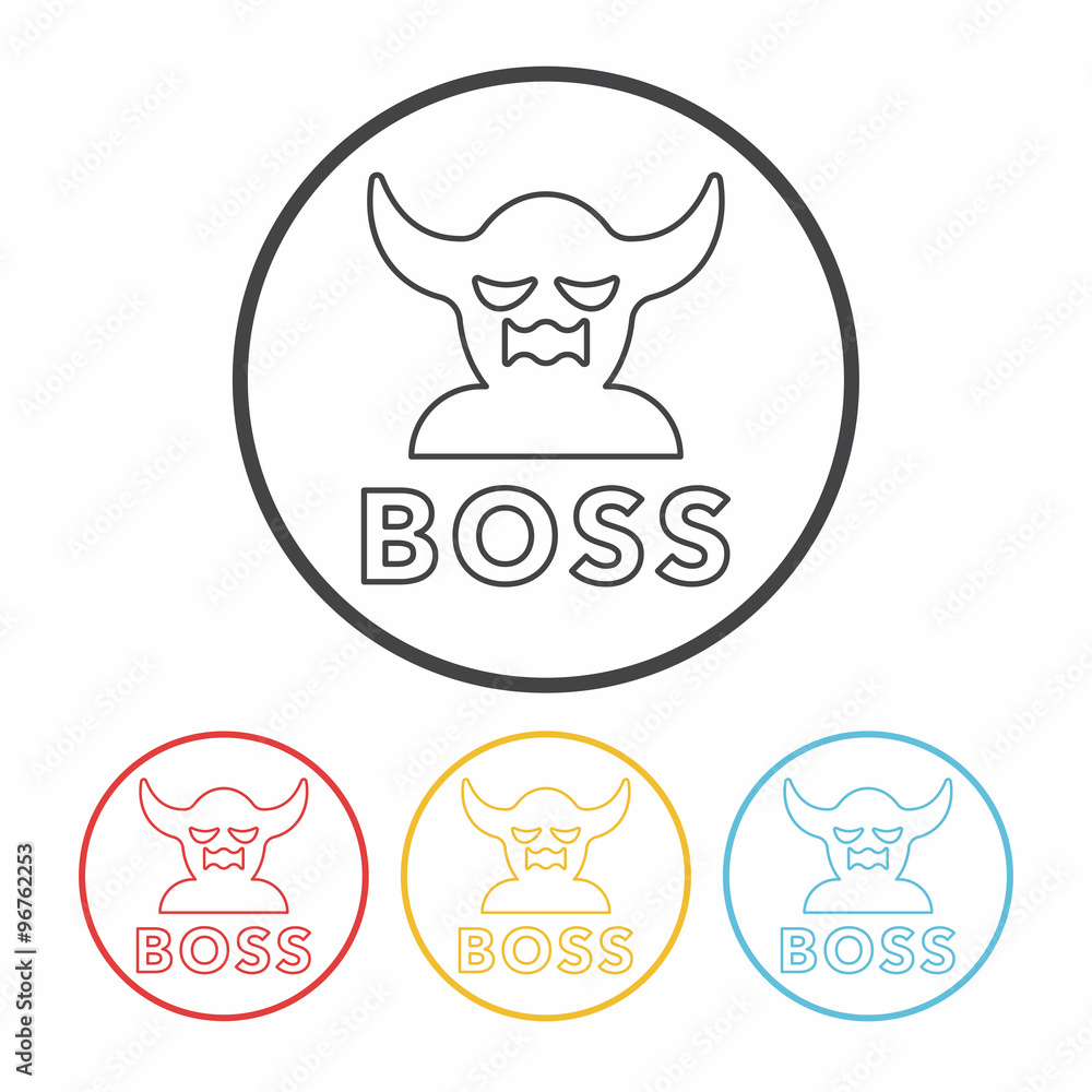 Game devil line icon