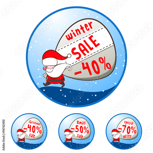 Christmas illustration with Santa Claus