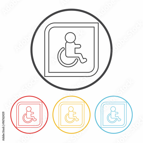 Disabled sign line icon