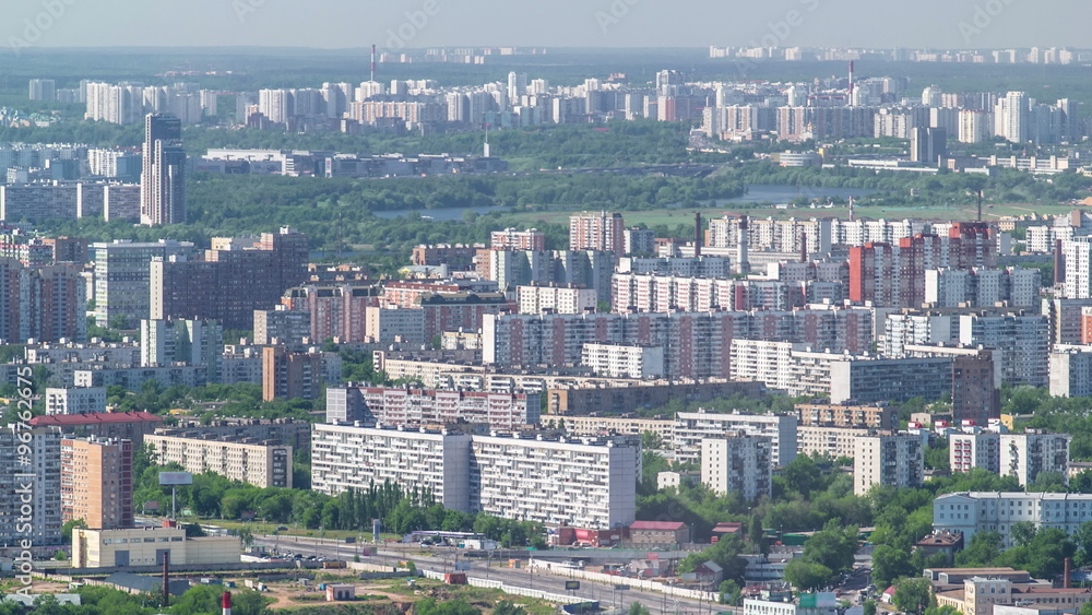 Panoramic view of the building from the roof of Moscow International Business Center timelapse, Russia Panoramic view of the building from the roof of Moscow International Business Center timelapse, Russia