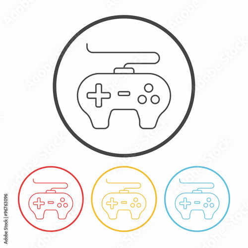 game controller line icon