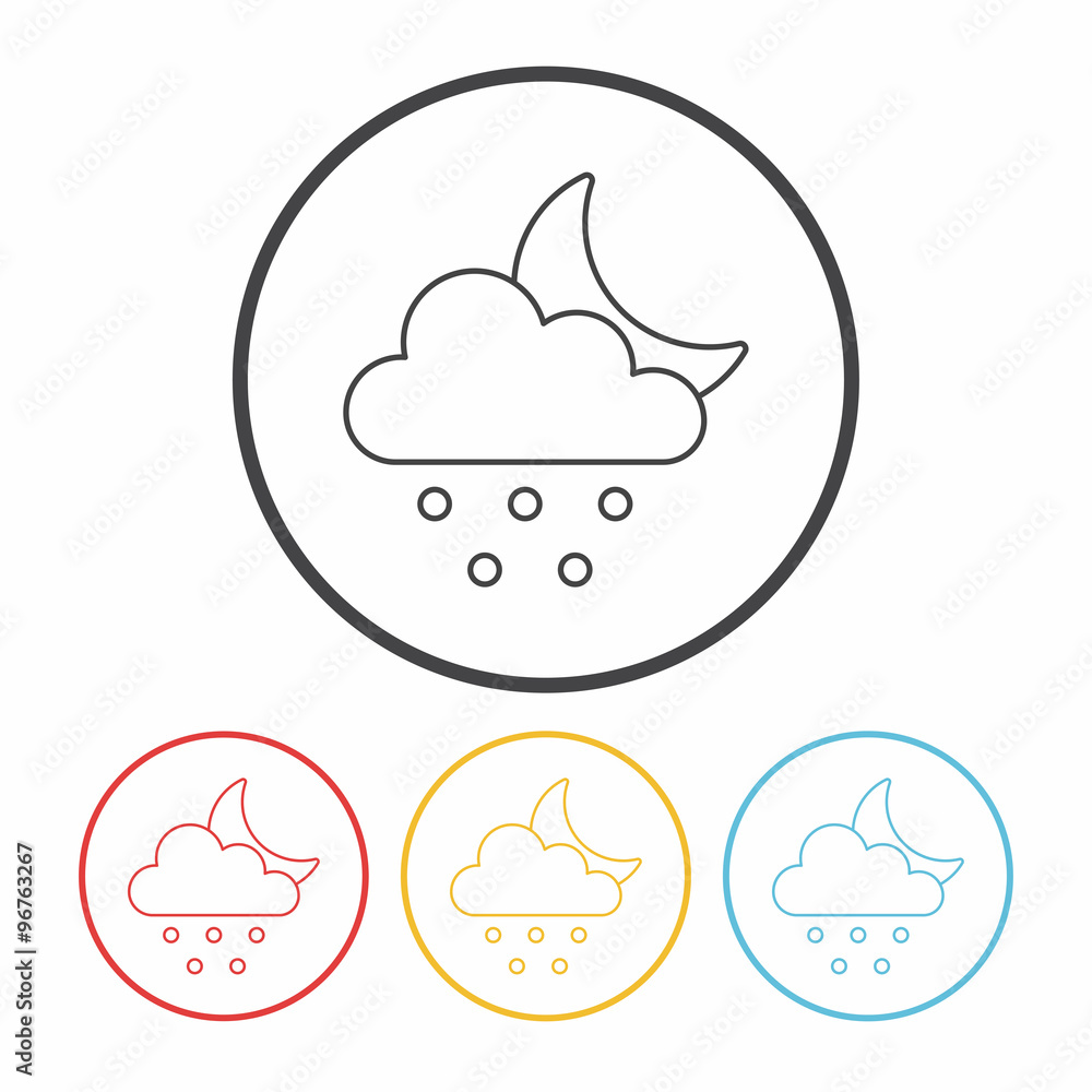 Fototapeta premium weather line icon