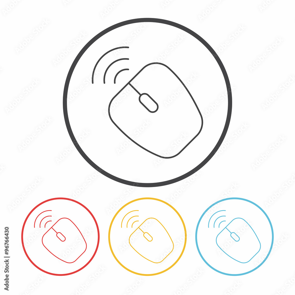 Office wireless mouse line icon Office wireless mouse line icon