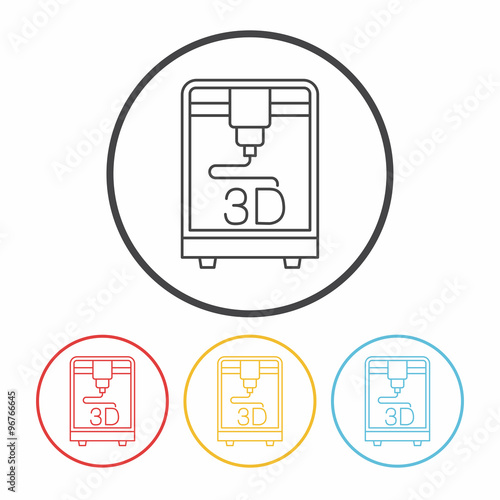 3D printing line icon