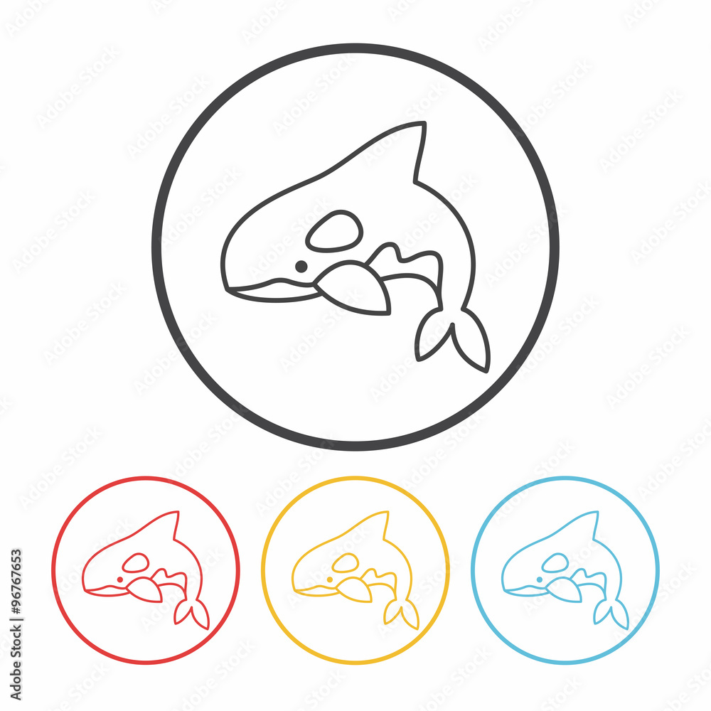 shark line icon shark line icon