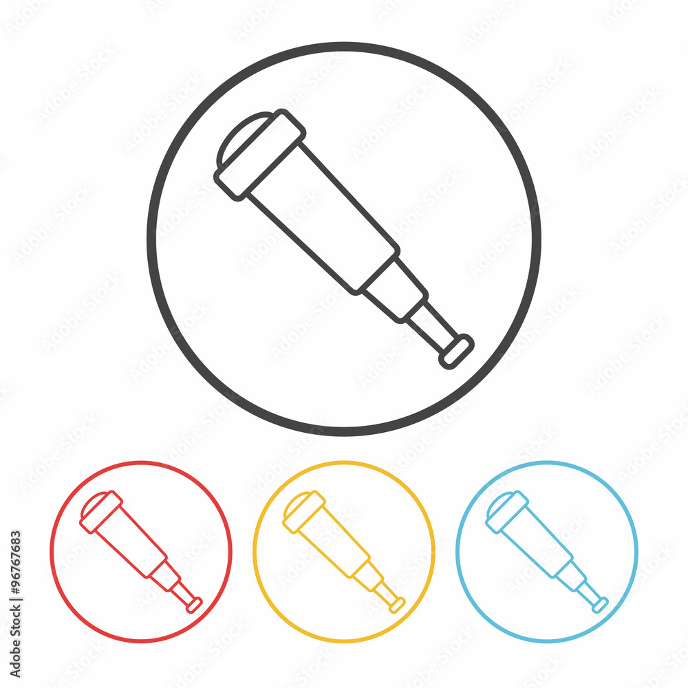 telescope line icon telescope line icon