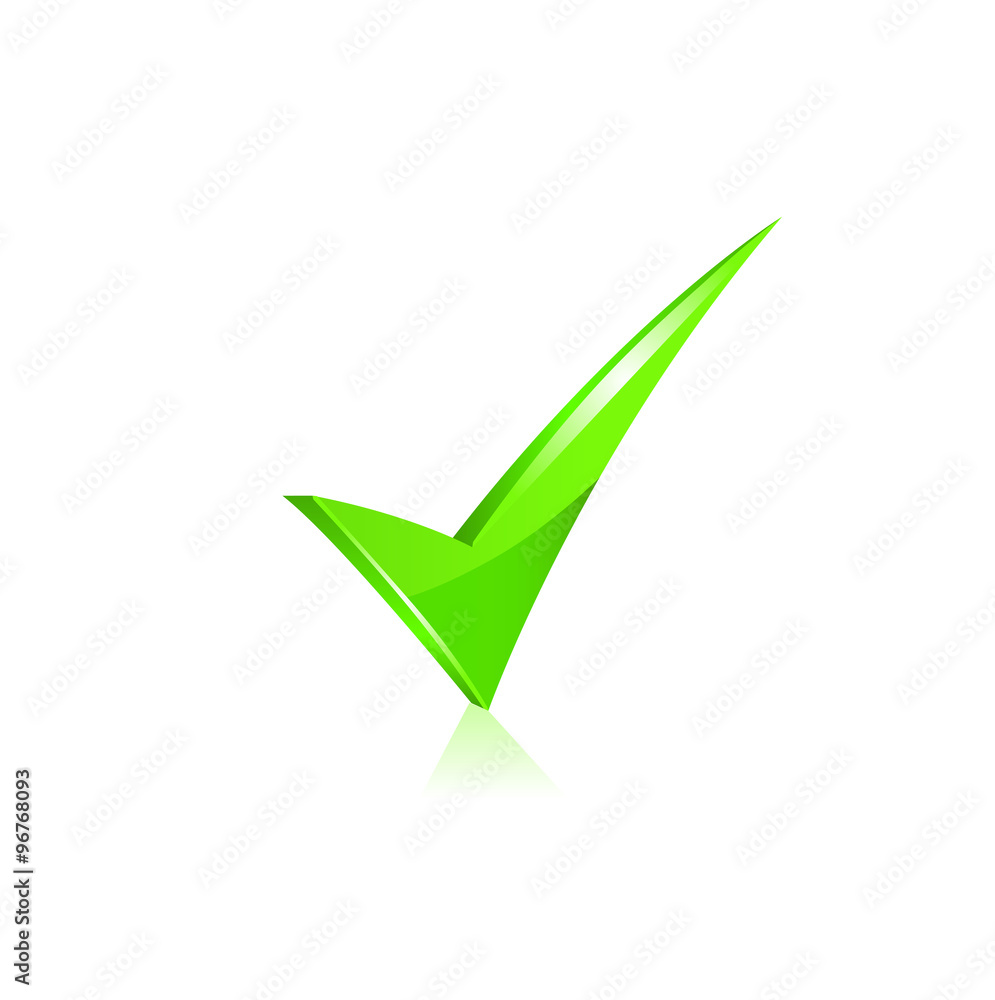 Vector green checkmark. Vector green checkmark.
