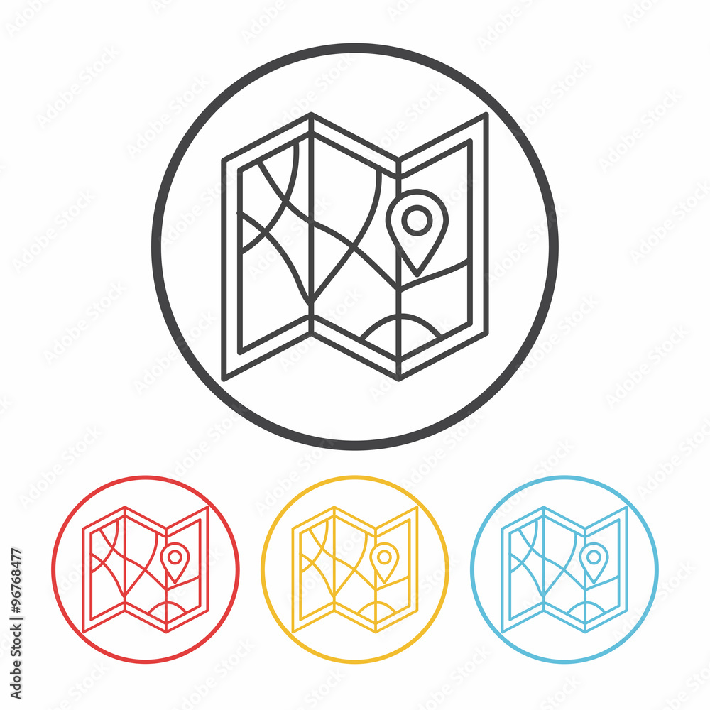 map line icon map line icon