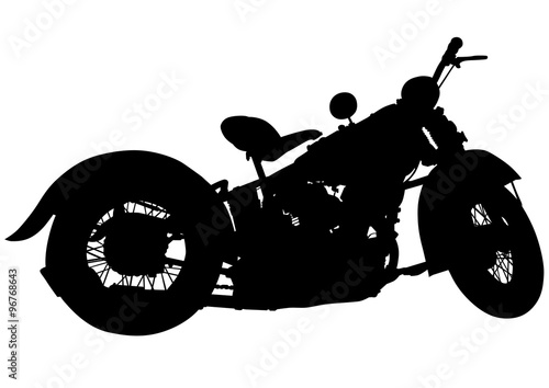 Motorcyclist in sportswear on white background