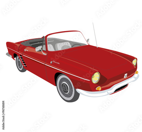 cabriolet vintage rouge 