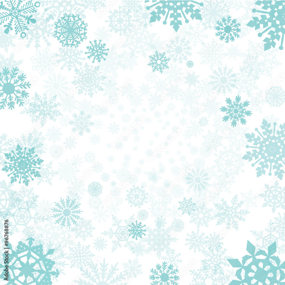 winter background with snowflakes  snow vector
