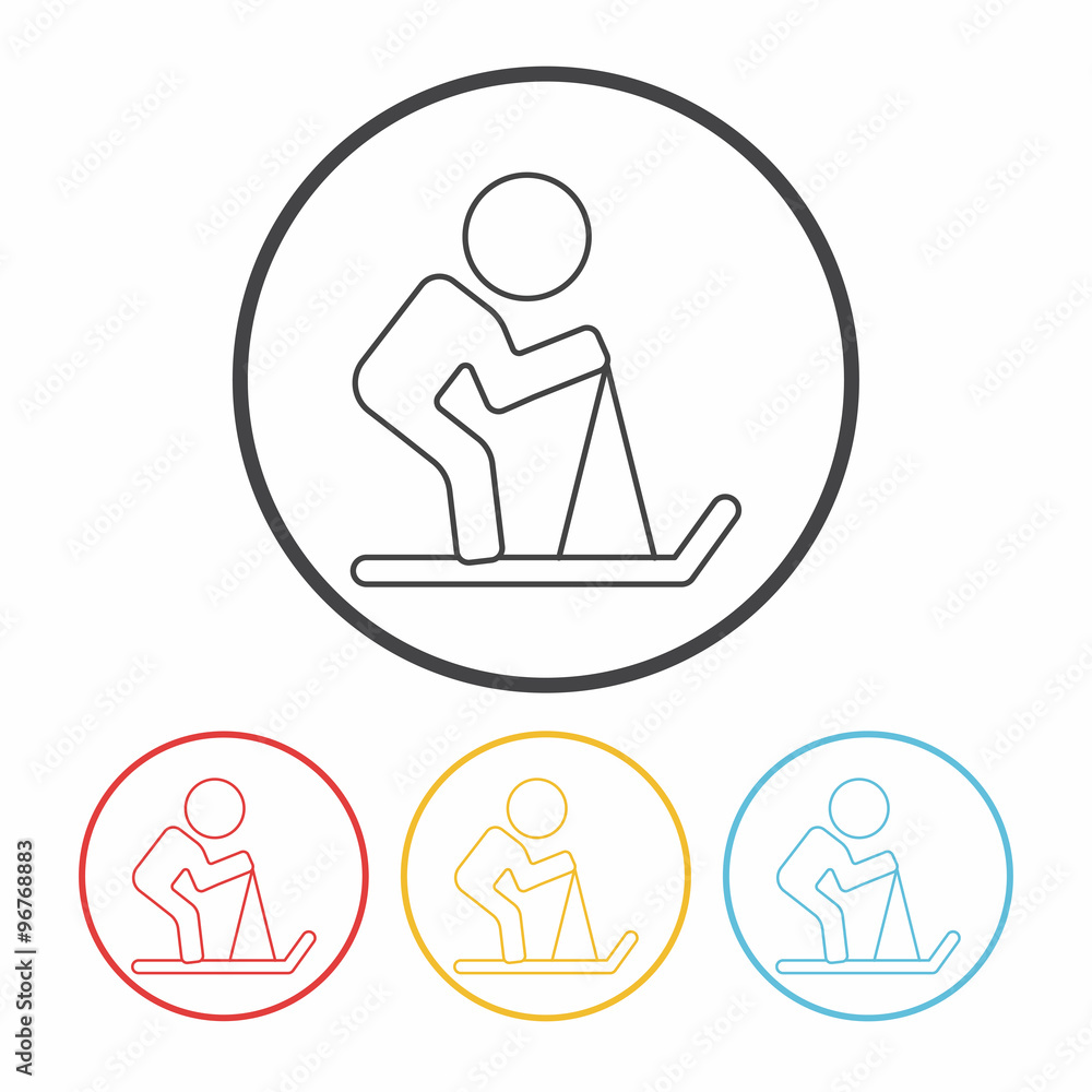 skiing line icon skiing line icon