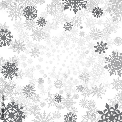  winter background with snowflakes snow vector