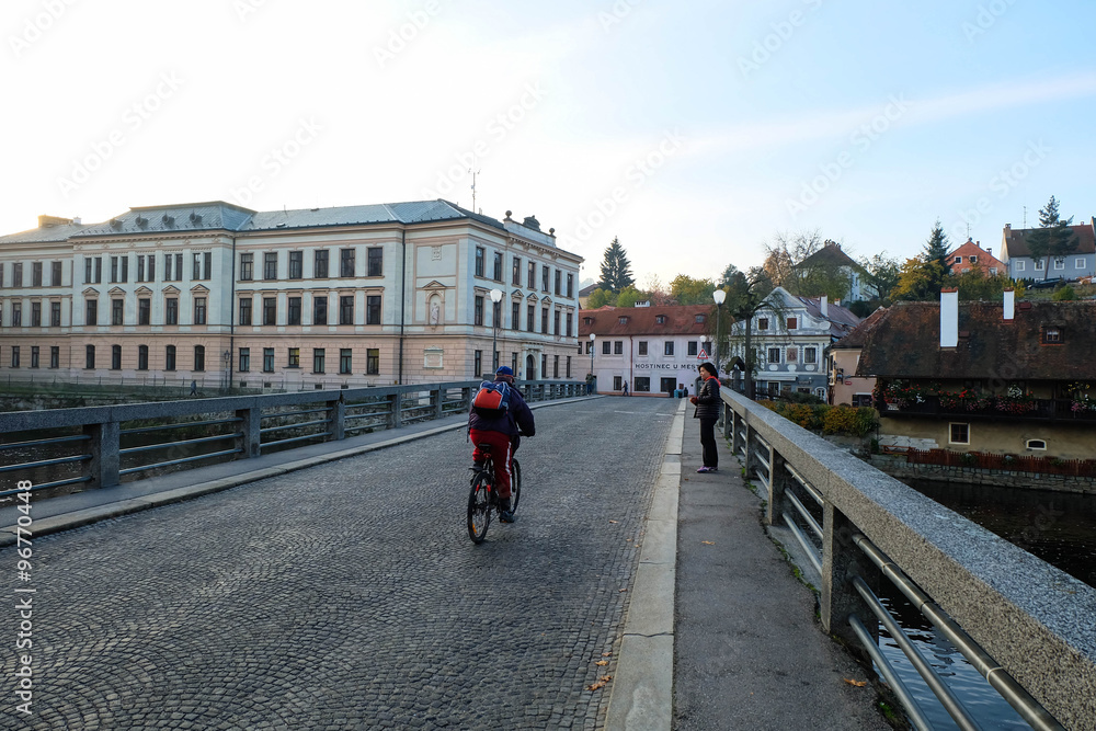 On the bridge somewhere in Cesky Krumlov On the bridge somewhere in Cesky Krumlov