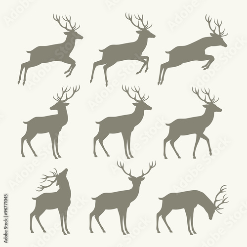 christmas reindeer silhouettes