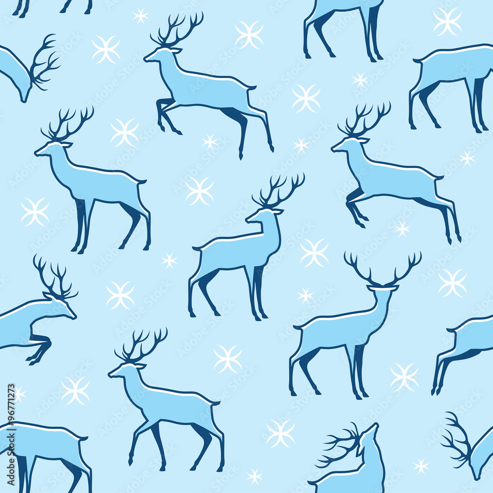 Christmas pattern with deers Christmas pattern with deers