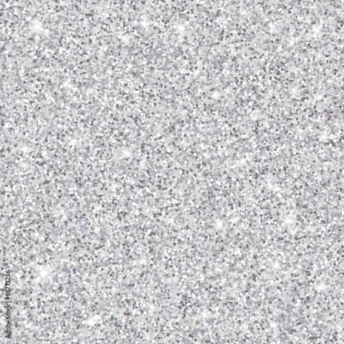 Silver glitter seamless pattern, vector texture