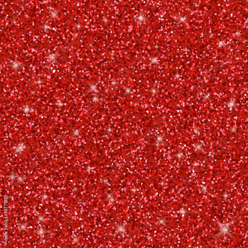 Red glitter seamless pattern, vector texture