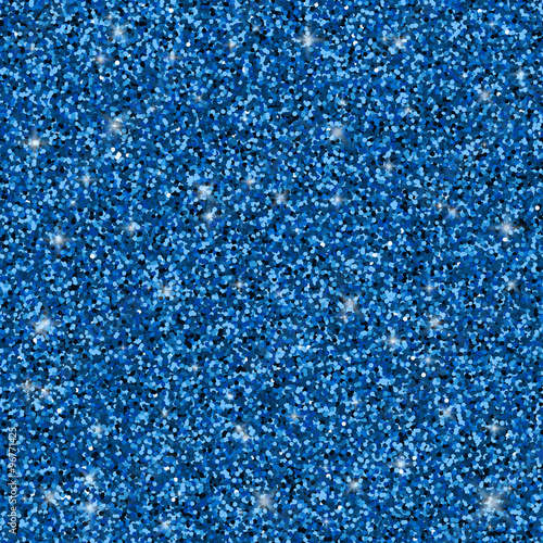 Dark blue glitter seamless pattern, vector texture