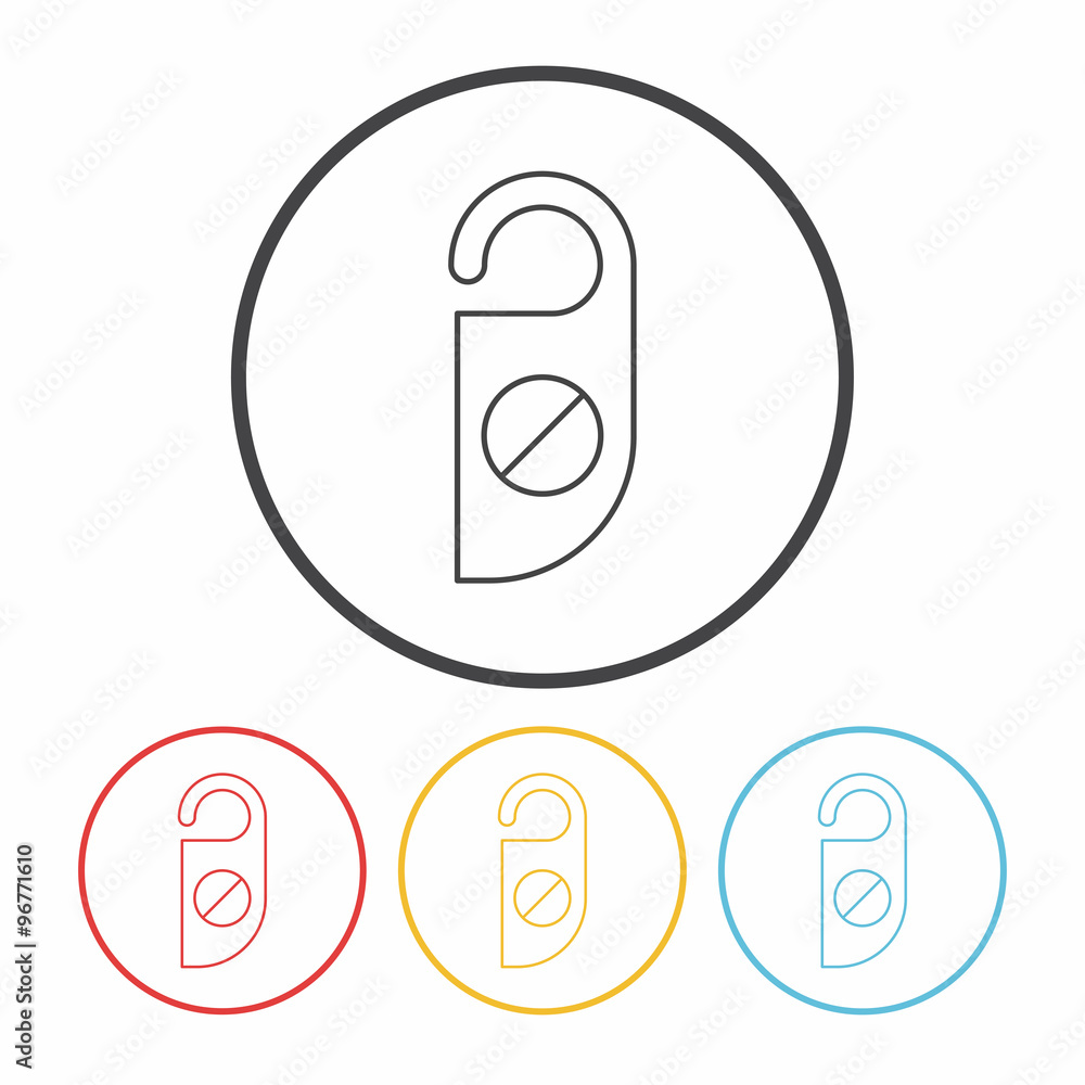 Not disturb line icon Not disturb line icon
