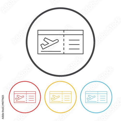 air ticket line icon
