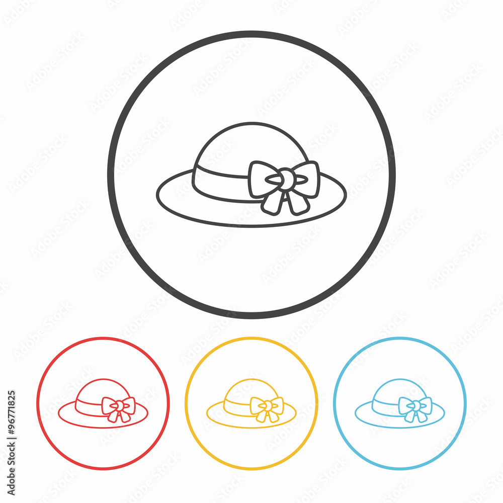 Sun hat line icon Sun hat line icon