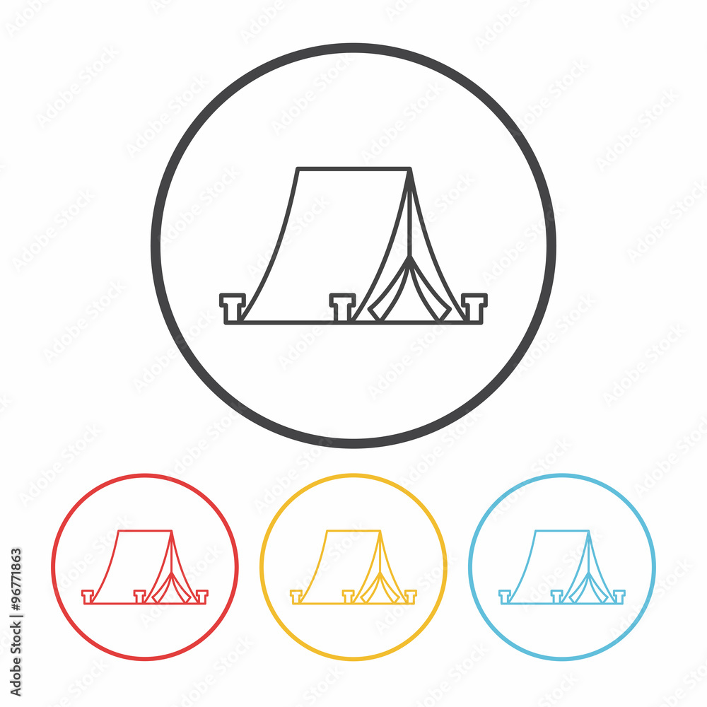 tent line icon tent line icon
