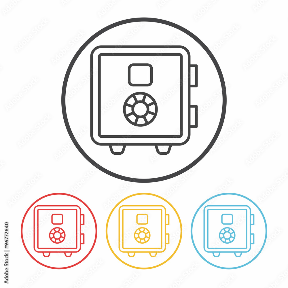 Safety Deposit Box line icon Safety Deposit Box line icon