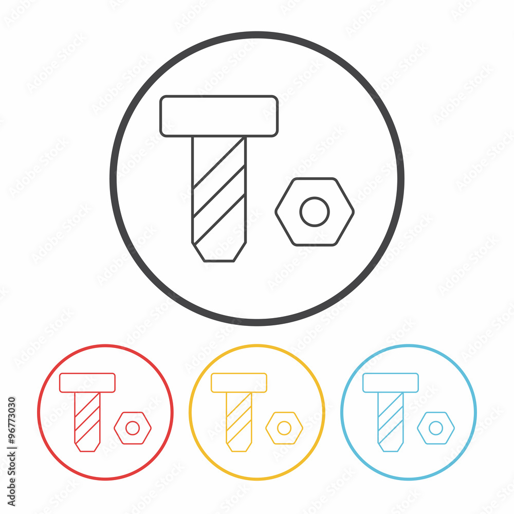 screw line icon screw line icon