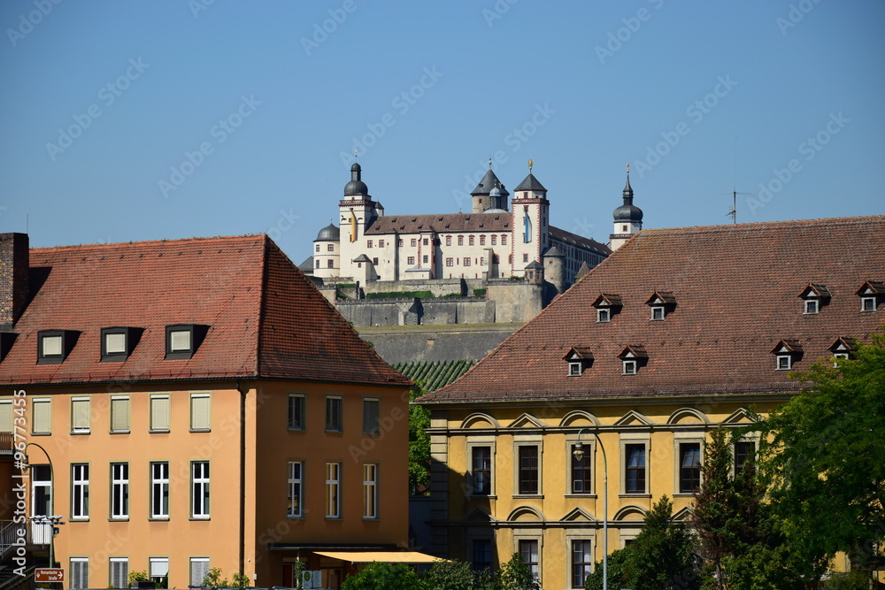 View in the city of Würzburg, Bavaria, region Lower Franconia, Germany