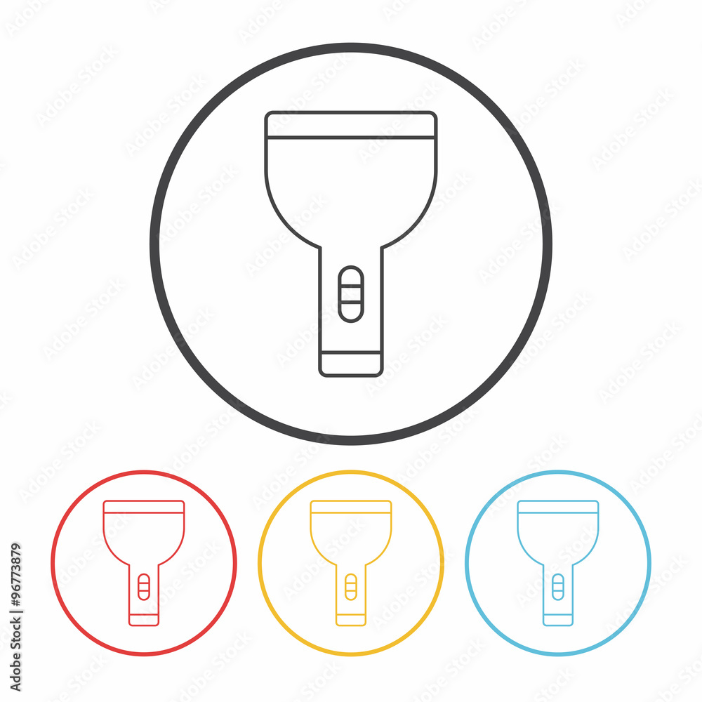 Flashlight line icon Flashlight line icon