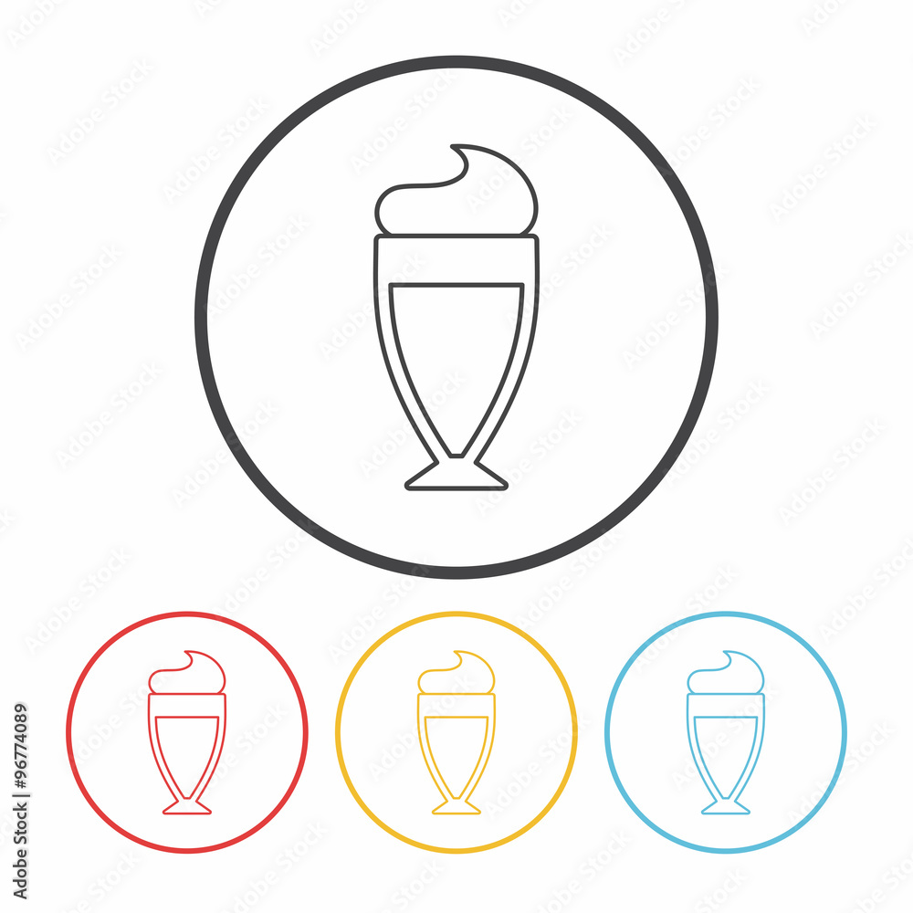 ice coffee line icon ice coffee line icon